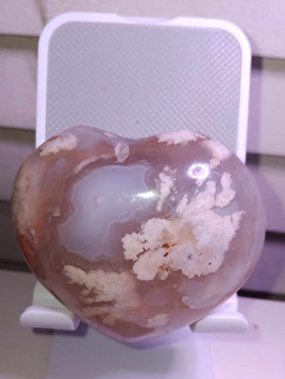 Crystal Agate Heart Shaped Palm Stone